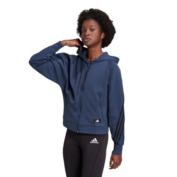 NWT ADIDAS WRAPPED 3 STRIPES FULL ZIP HOODIE M - Picture 1 of 5